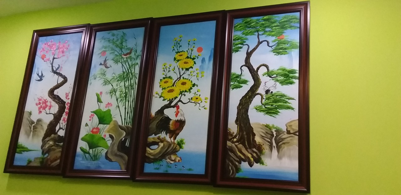 Bộ tứ Tranh Sơn Dầu