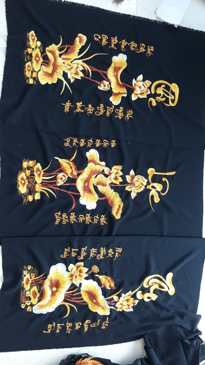 Tranh thêu phúc lộc thọ